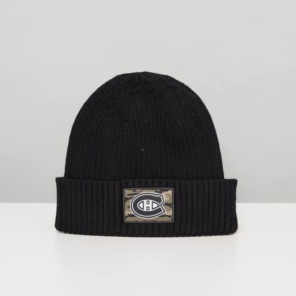 BRAND NEW unisex adidas nhl NHL Montreal canadiens cuffed black beanie hat toque